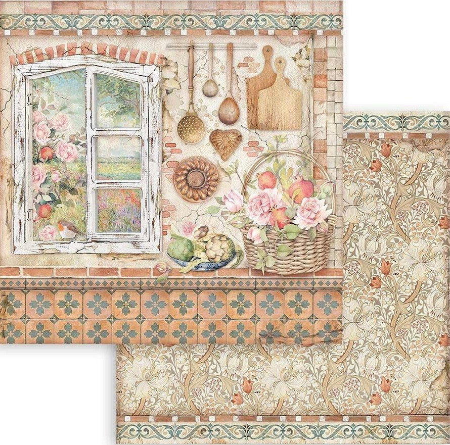 Colección de Papel Stamperia Doble Cara 12” x 12” - Casa Granada