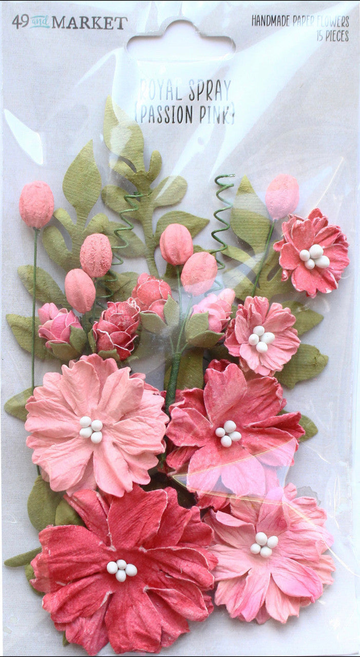 49 and Market Royal Spray Passion Pink Flowers