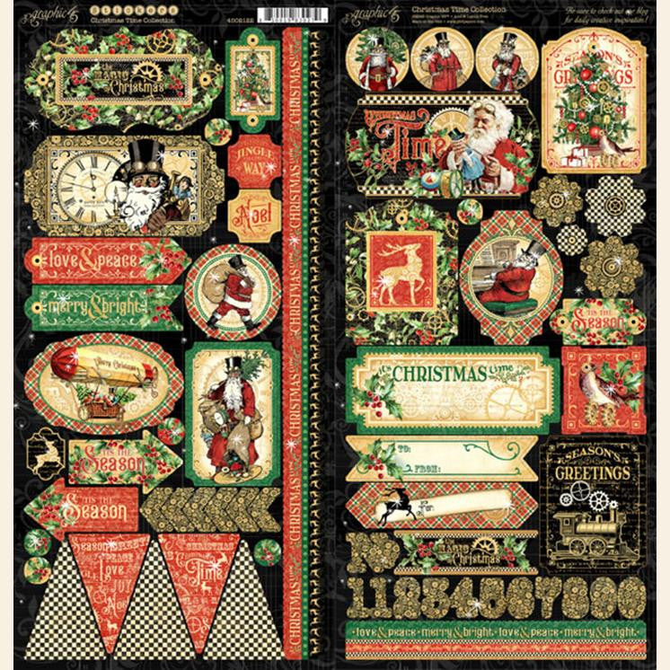 Paquete de colección Graphic 45 Christmas Time 12” x 12”