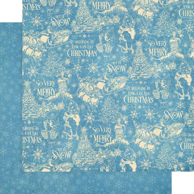 Graphic 45 Let It Snow 12” x 12” Patterns & Solids Pad