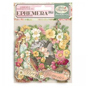 Stamperia Adhesivo Ephemera - Rose Parfum Flores y Jardín