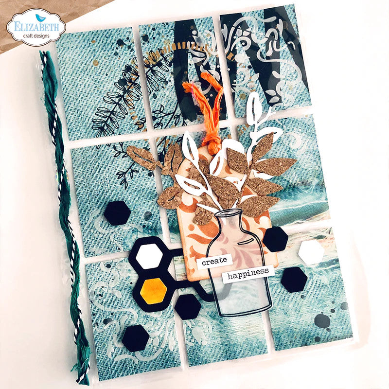 Paquete de papel Elizabeth Craft Designs Fabrick de 12" x 12"