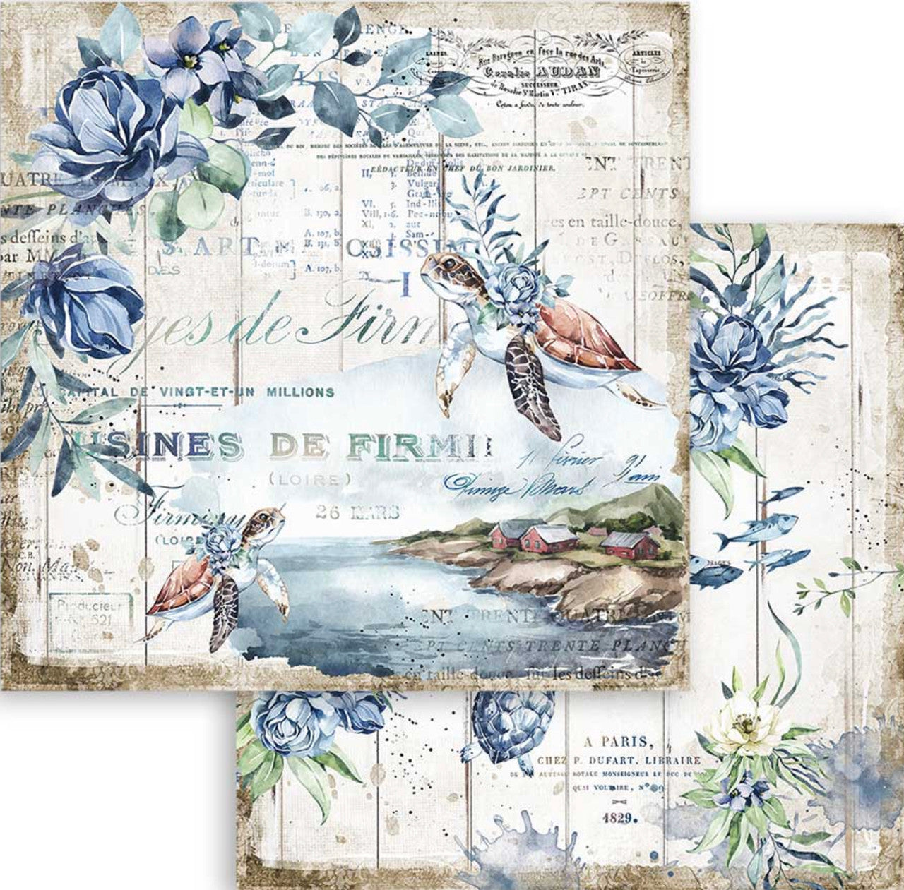Stamperia Colección de papel Romantic Sea Dream de 12" x 12"