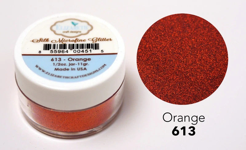 Elizabeth Craft Designs Silk Microfine Glitter - Orange 0.5oz