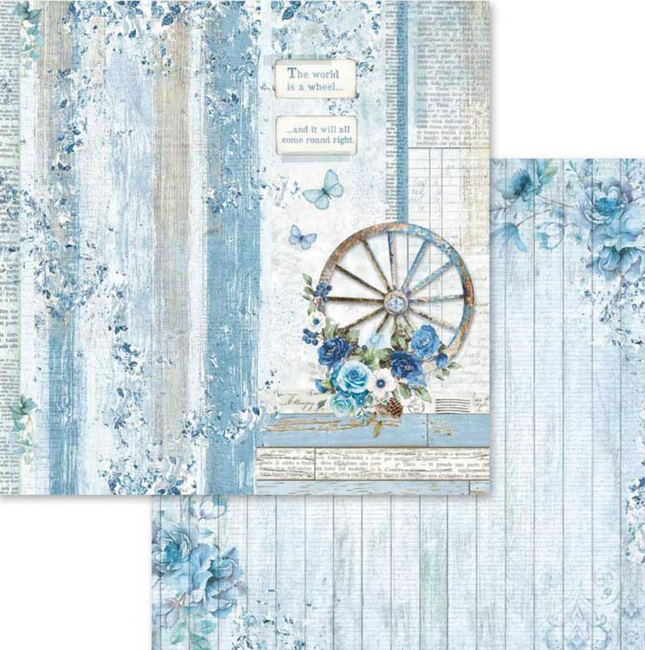 Stamperia Blue Land Paper Pack 12” x 12”
