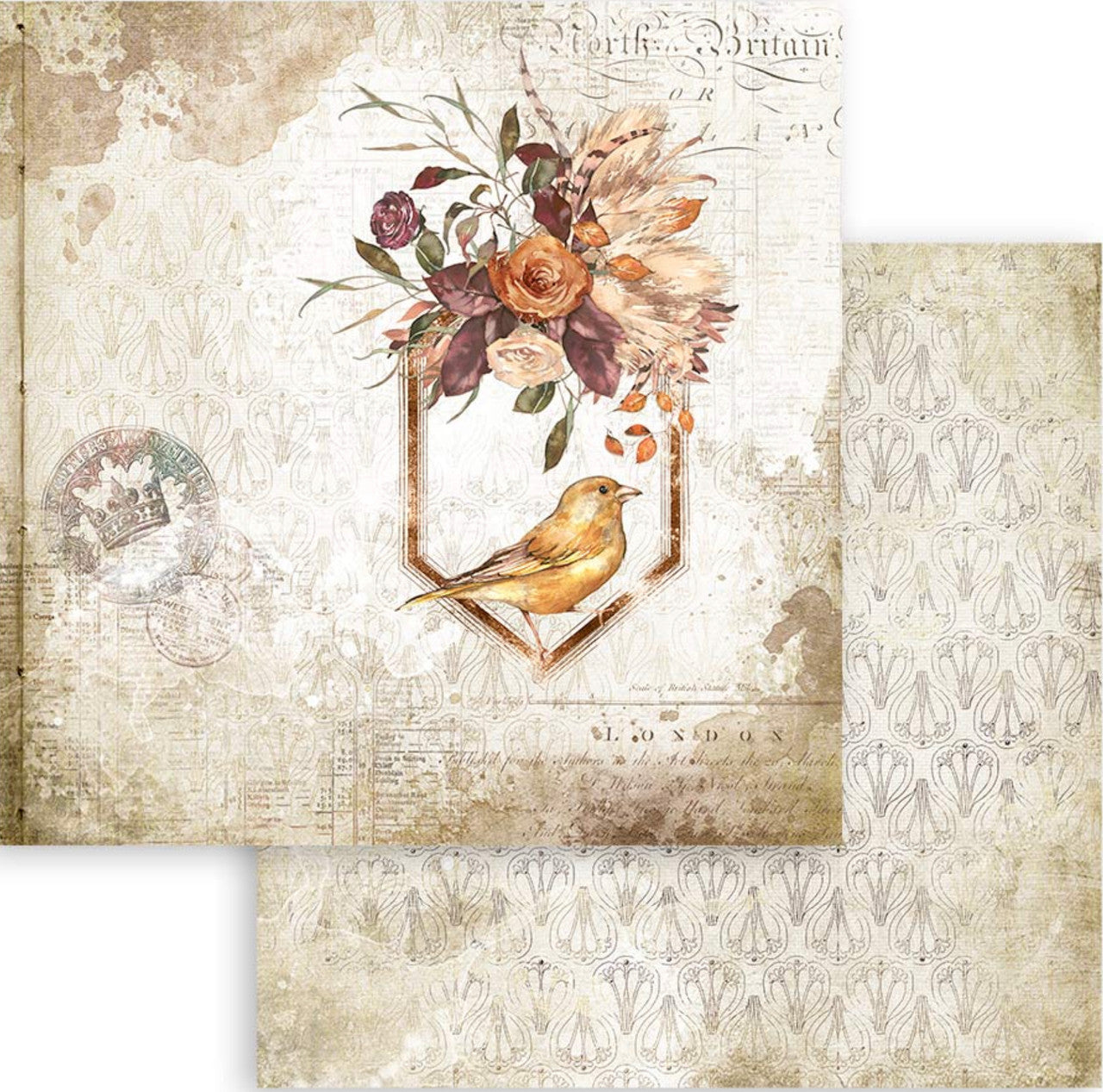 Colección Romántica Stamperia - Colección de papel Our Way 12" x 12"