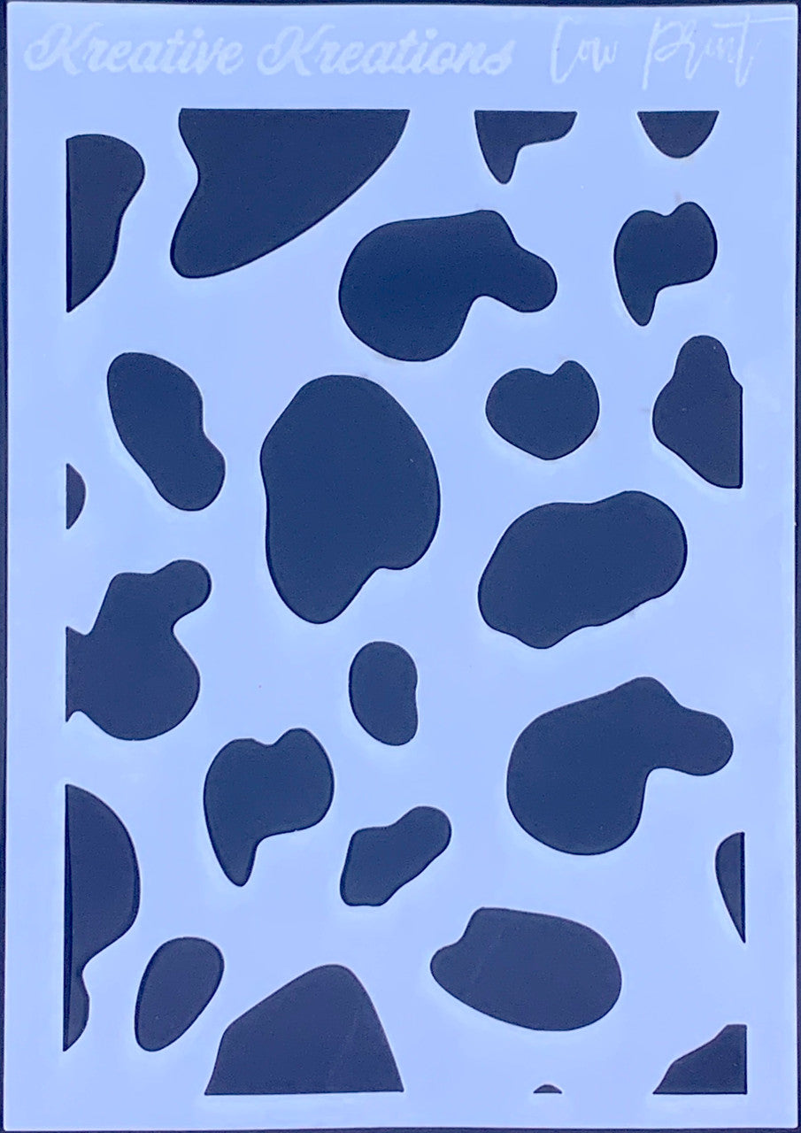 Cow Print 4” x 6” Stencil