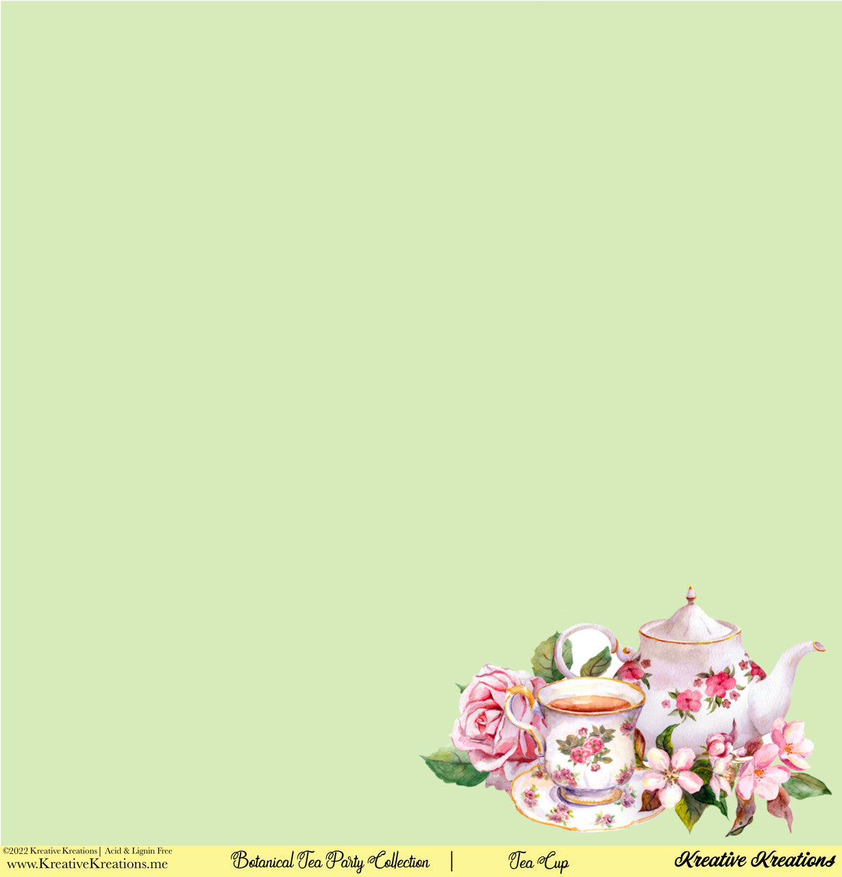 Kreative Kreations Botanical Tea Party 12” x 12” Paper Collection