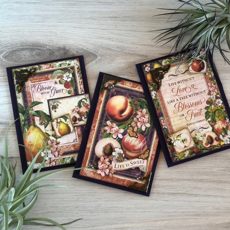 Graphic 45 2020 Fruit & Flora Center Pop-Out maandelijkse kaartenset deel 4