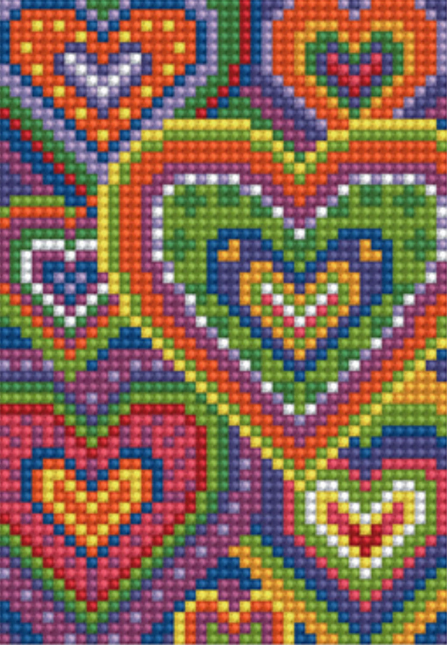 Mosaico del corazón de Diamond Dotz Tarjetas de felicitación