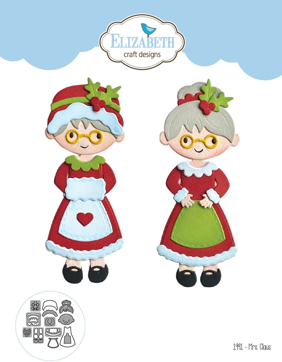 Elizabeth Craft Designs mevrouw Claus stansenset