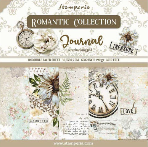 Stamperia Romantic Journal 12” x 12” Paper Collection