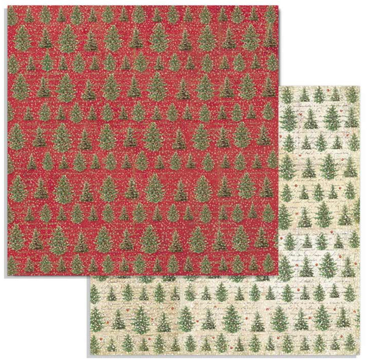 Paquete de papel navideño clásico Stamperia 8" x 8"