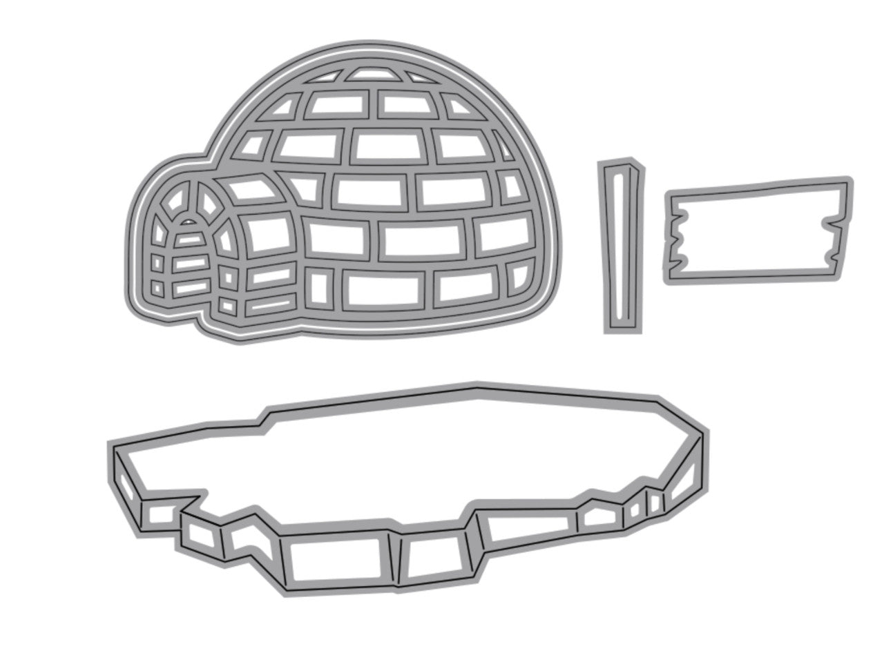 Elizabeth Craft Designs Juego de troqueles Igloo