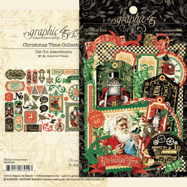 Grafisch 45 kersttijd gestanst assortiment