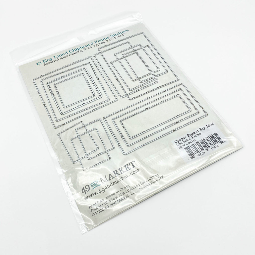 49 & Market Curators Essential - Key Lined Chipboard Frames