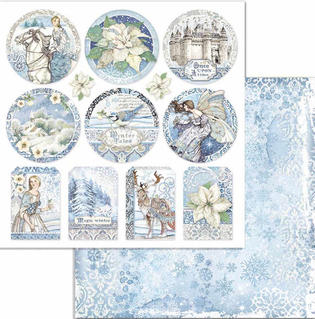 Paquete de papel Stamperia Winter Tales 12" x 12"