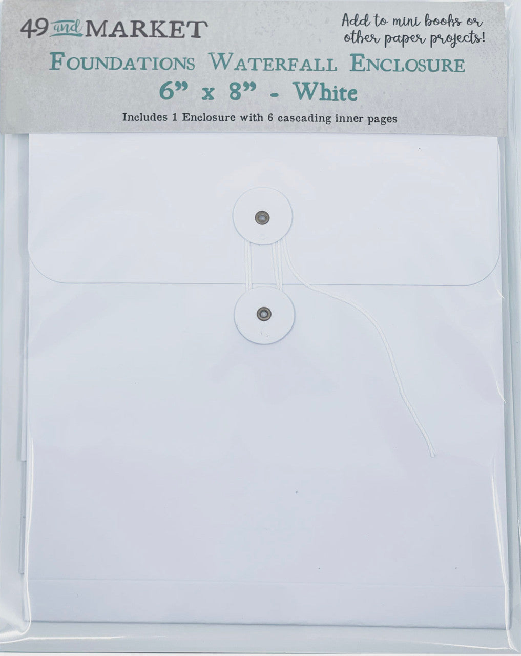 49 & Market Foundations Waterfall Enclosure 6” x 8” White