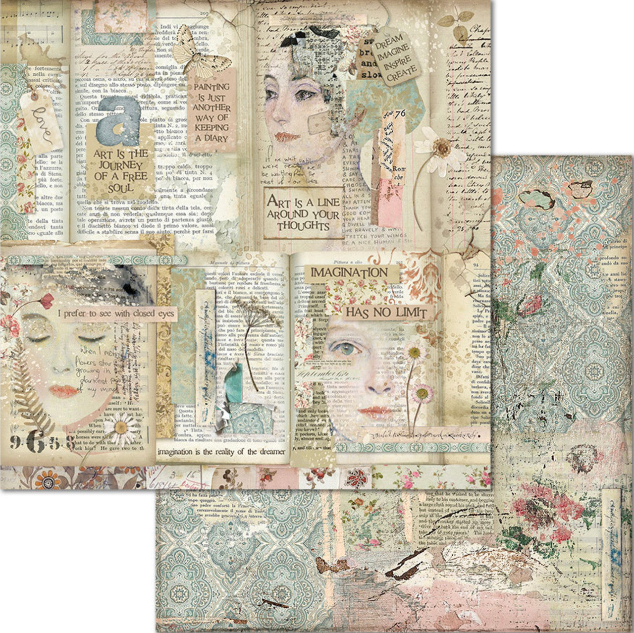 Stamperia Imagine Paper Pack 12” x 12”