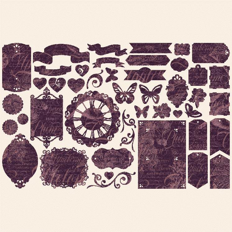 Graphic 45 Assortiment uitgesneden fruit en flora