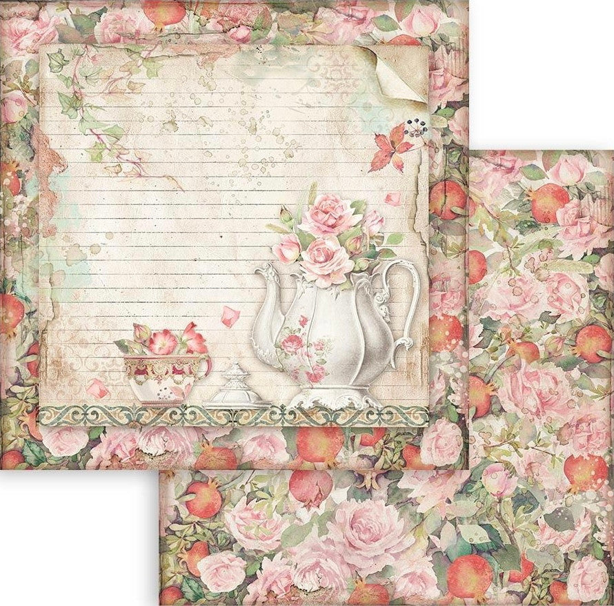 Colección de Papel Stamperia Doble Cara 12” x 12” - Casa Granada