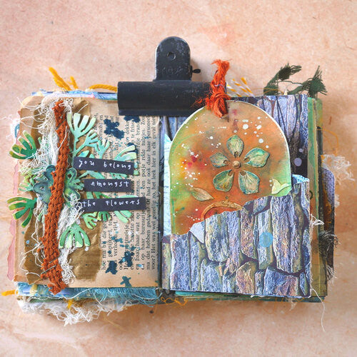Paquete de papel Elizabeth Craft Designs Fabrick de 12" x 12"