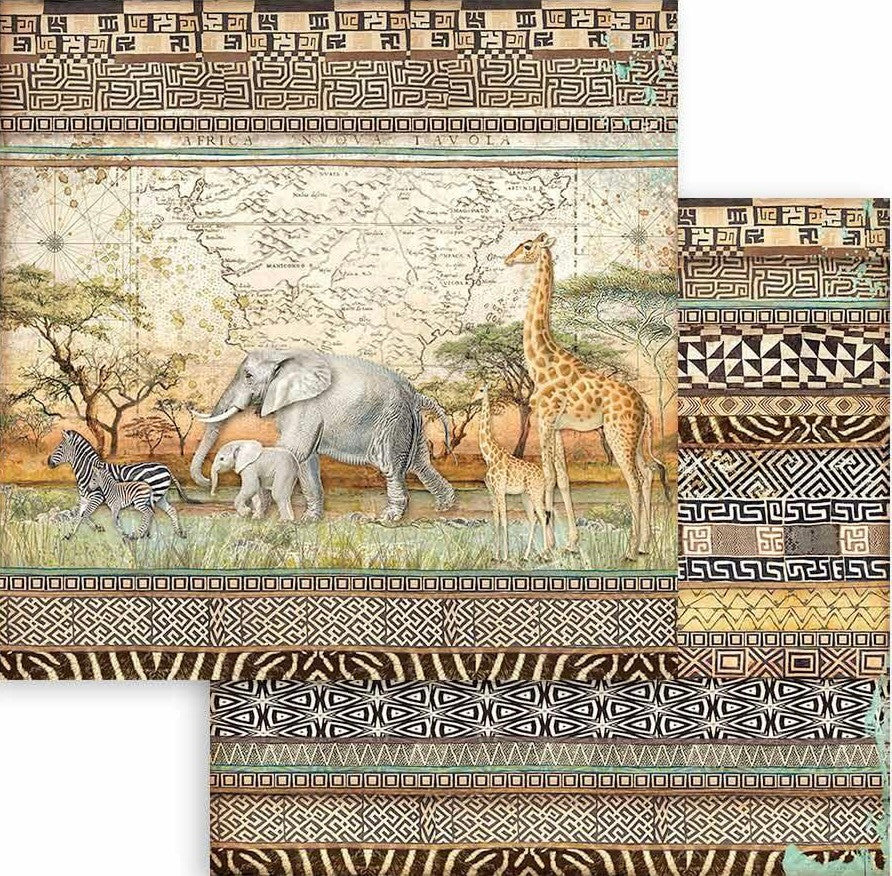 Stamperia Double Face 12” x 12” Paper Collection - Savana