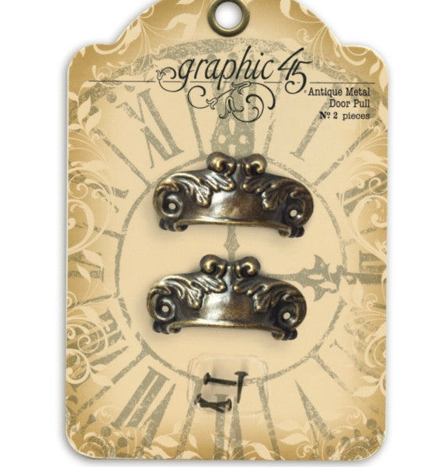 Graphic 45 Antique Brass Door Pulls - Kreative Kreations