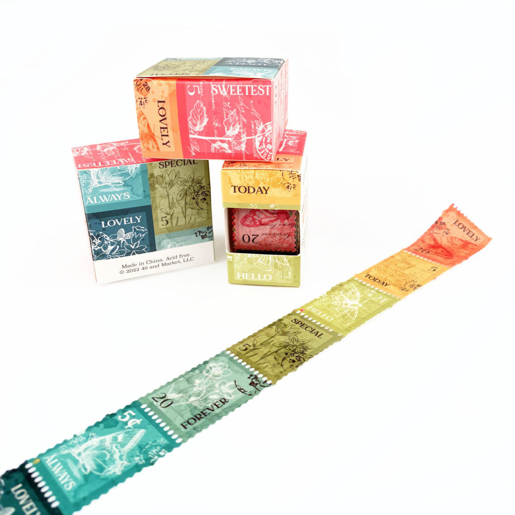 49 & Market Spectrum Sherbet - Postmark Postage Washi Tape