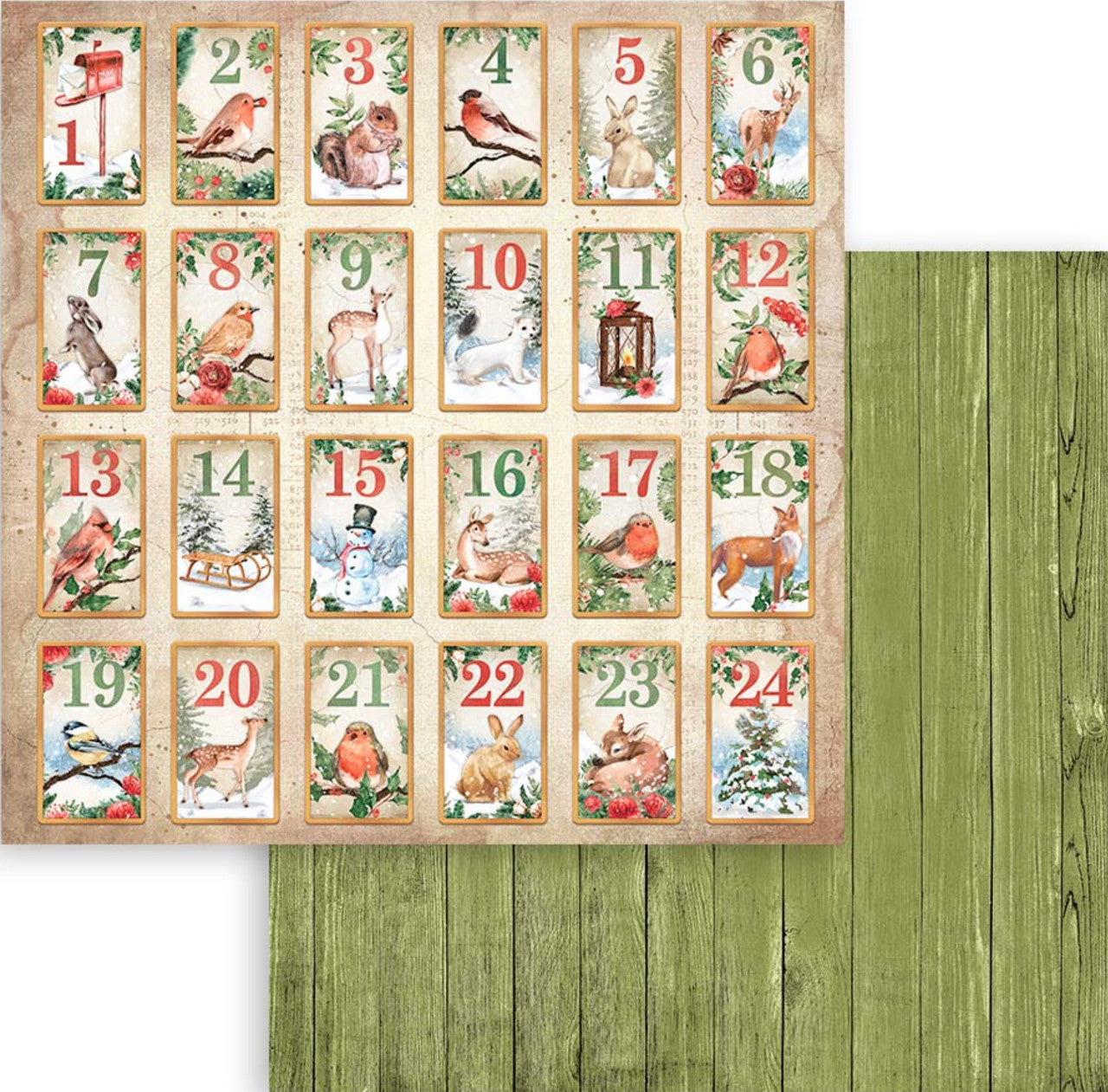 Stamperia Romantische Collectie - Huis voor de Feestdagen 30 x 30 cm Papiercollectie