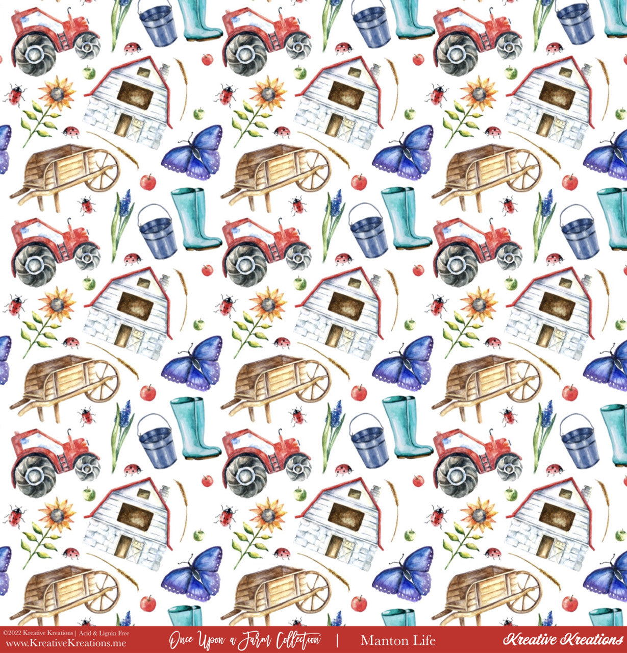 Kreative Kreations Once Upon a Farm 12” x 12” Paper Collection