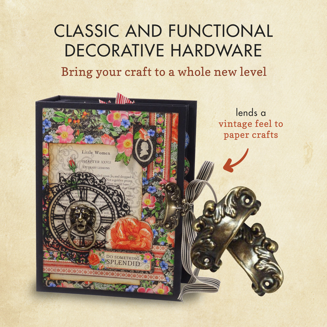 Graphic 45 Antique Brass Door Pulls - Kreative Kreations