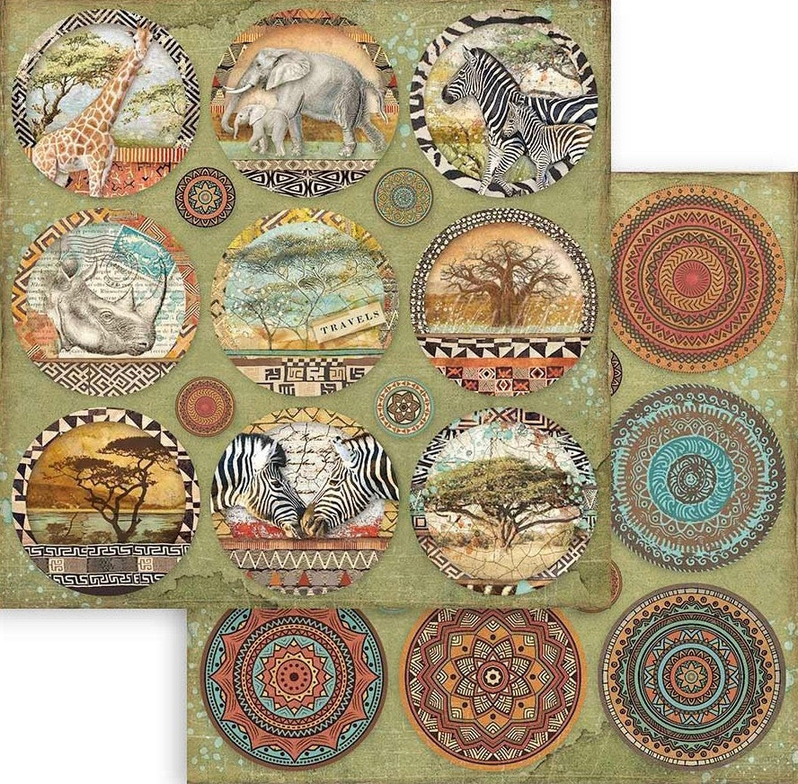 Stamperia Double Face 12” x 12” Paper Collection - Savana
