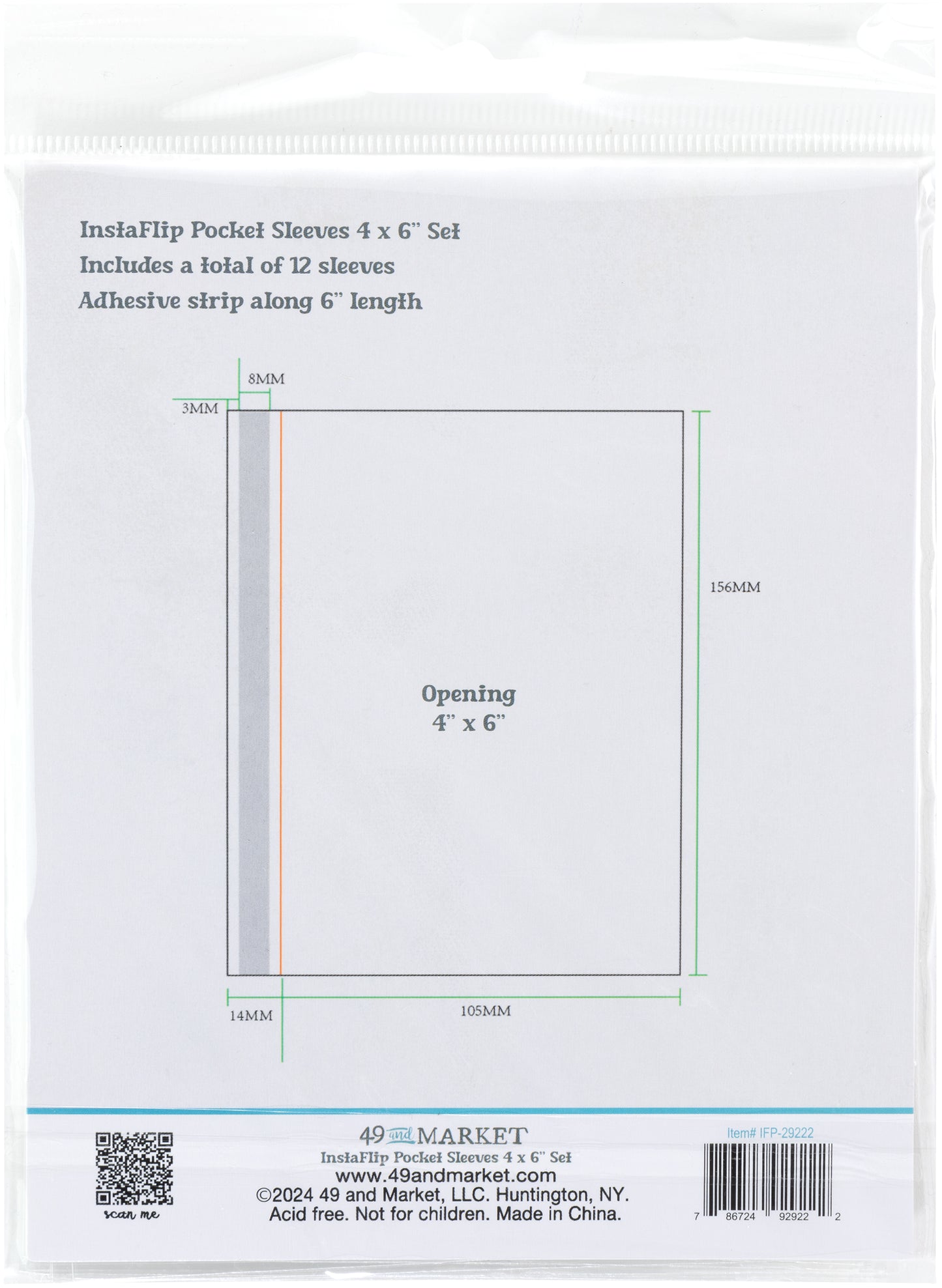 49 & Market InstaFlip Pocket Sleeves 4” x 6” Set