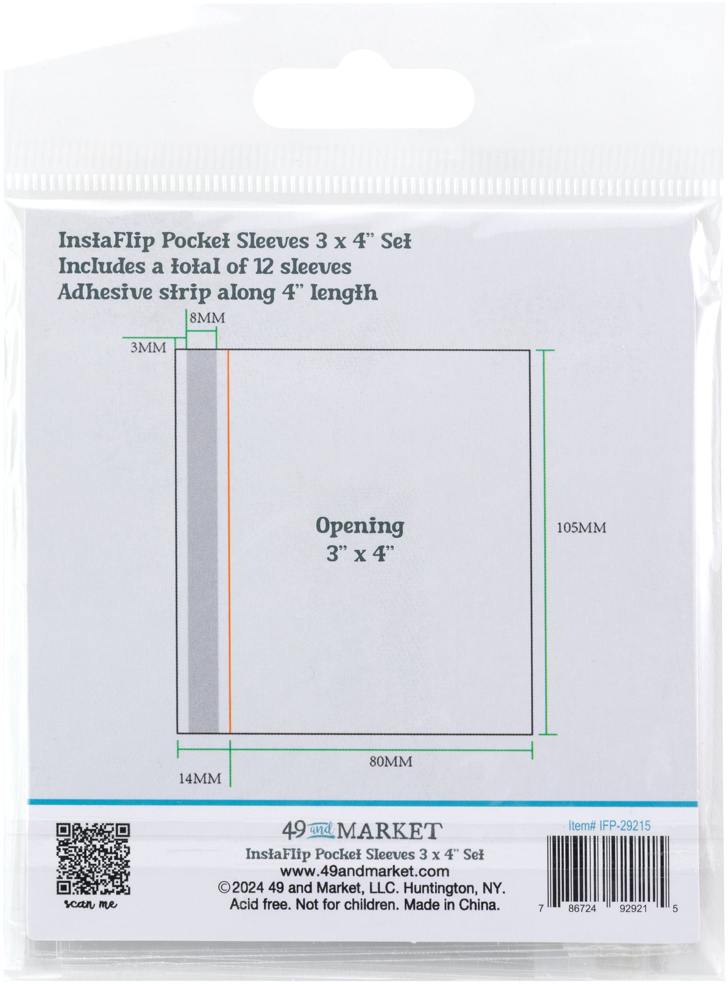 49 & Market InstaFlip Pocket Sleeves 3” x 4” Set