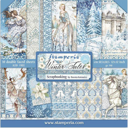 Paquete de papel Stamperia Winter Tales 12" x 12"