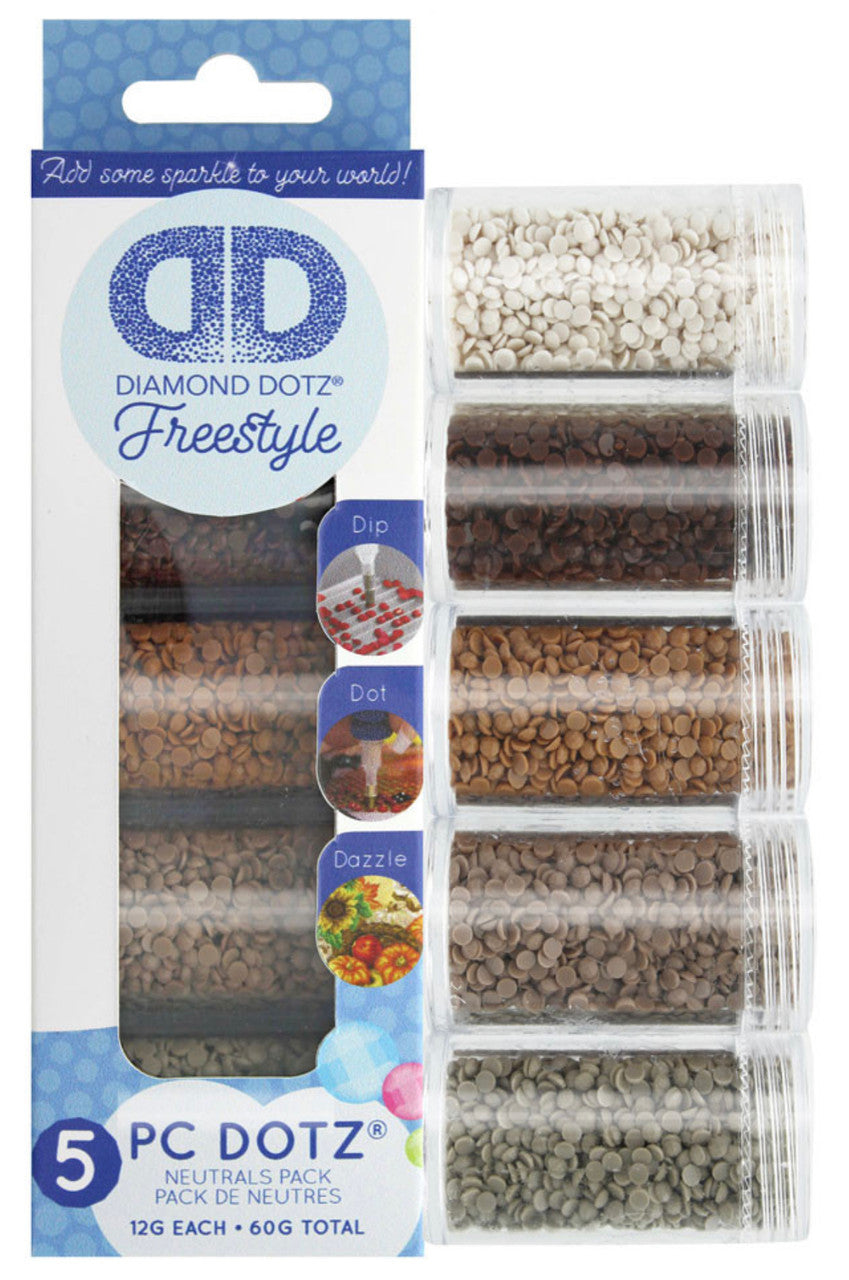 Diamond Dotz Freestyle Sampler Pack 5 Piece Neutrals Pack