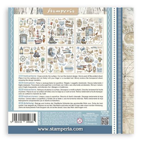 Stamperia Silent Sea Rub On Kit