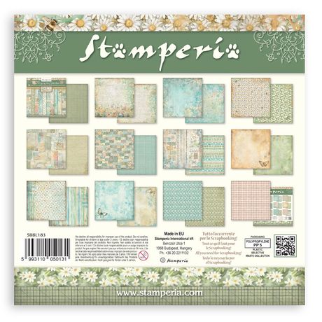 Stamperia Daisy Art Backgrounds 12” x 12” Paper Pad