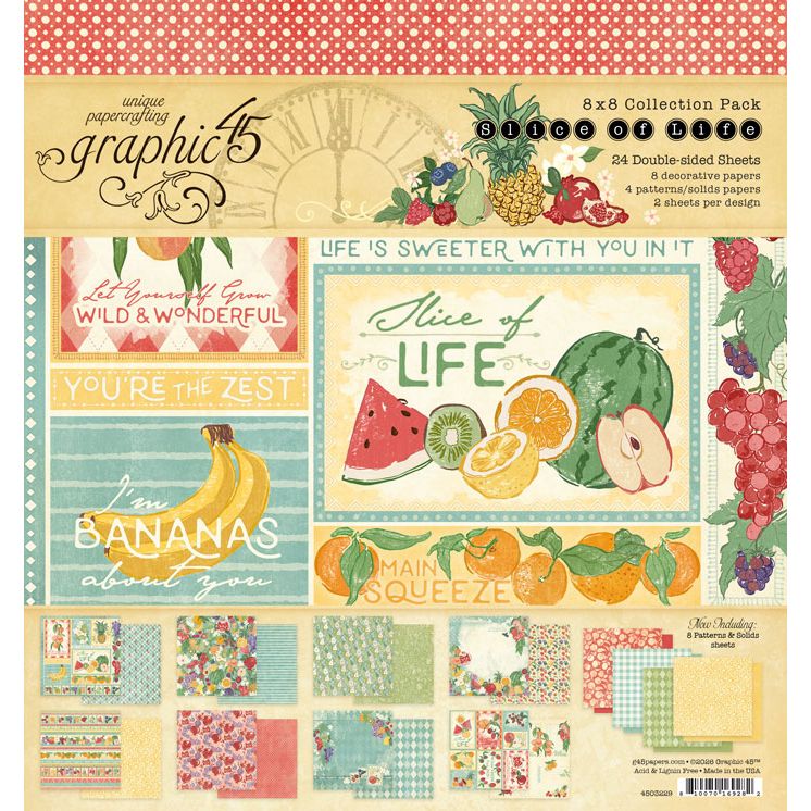 Graphic 45 Slice of Life 8” x 8” Collection Pack