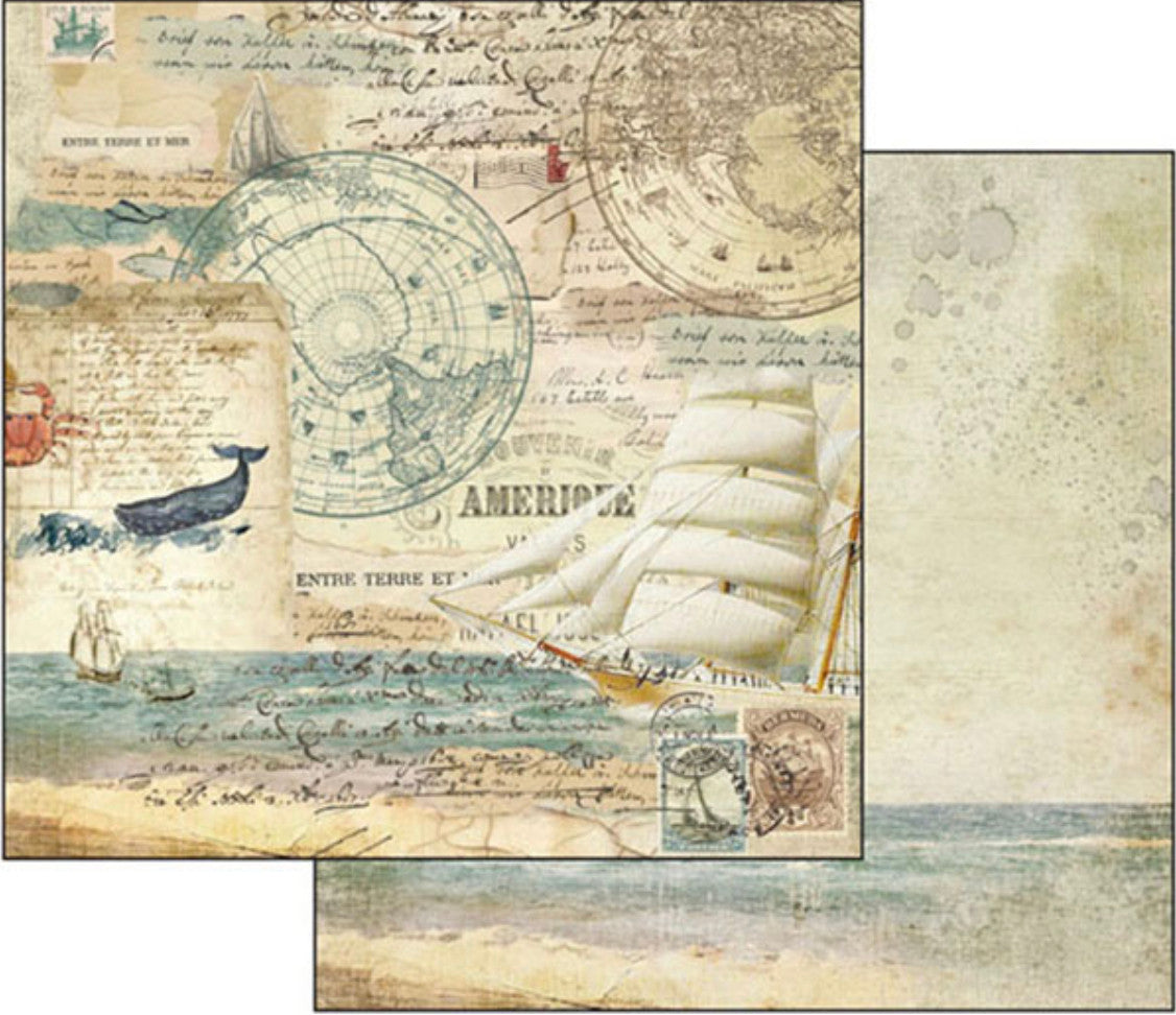Colección de papel Stamperia Double Face 8” x 8” - Alrededor del mundo