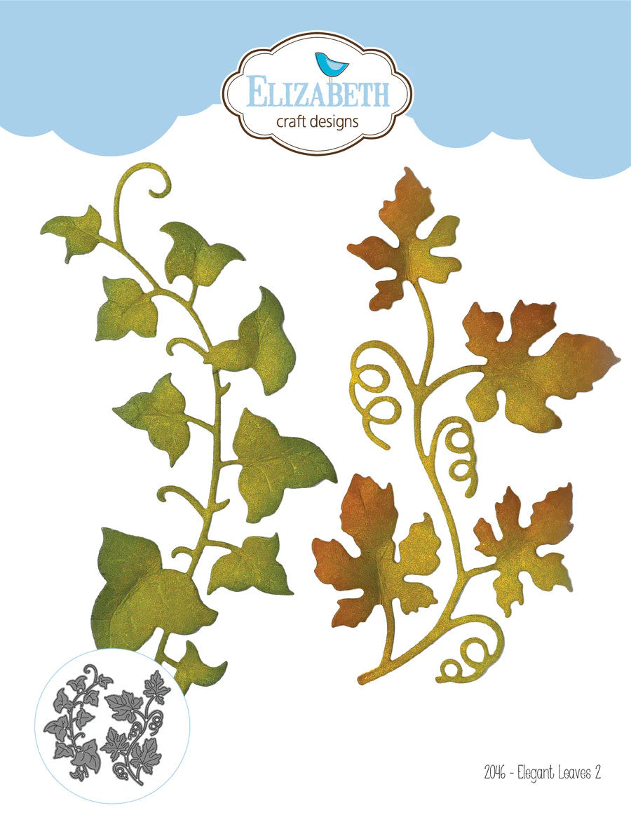 Elizabeth Craft Designs Juego de 2 troqueles con hojas elegantes