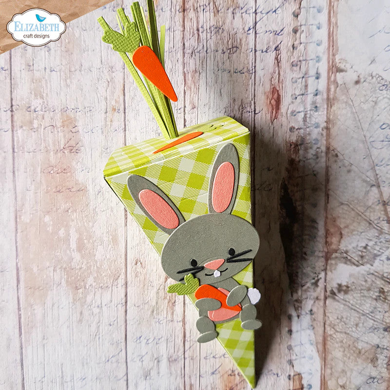 Elizabeth Craft Designs Juego de troqueles en forma de caja de zanahoria