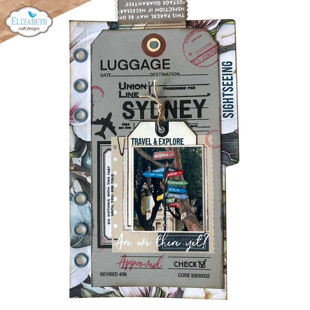 Elizabeth Craft Designs Planner Essentials Travels From the Past 3 Clear Stamp Set