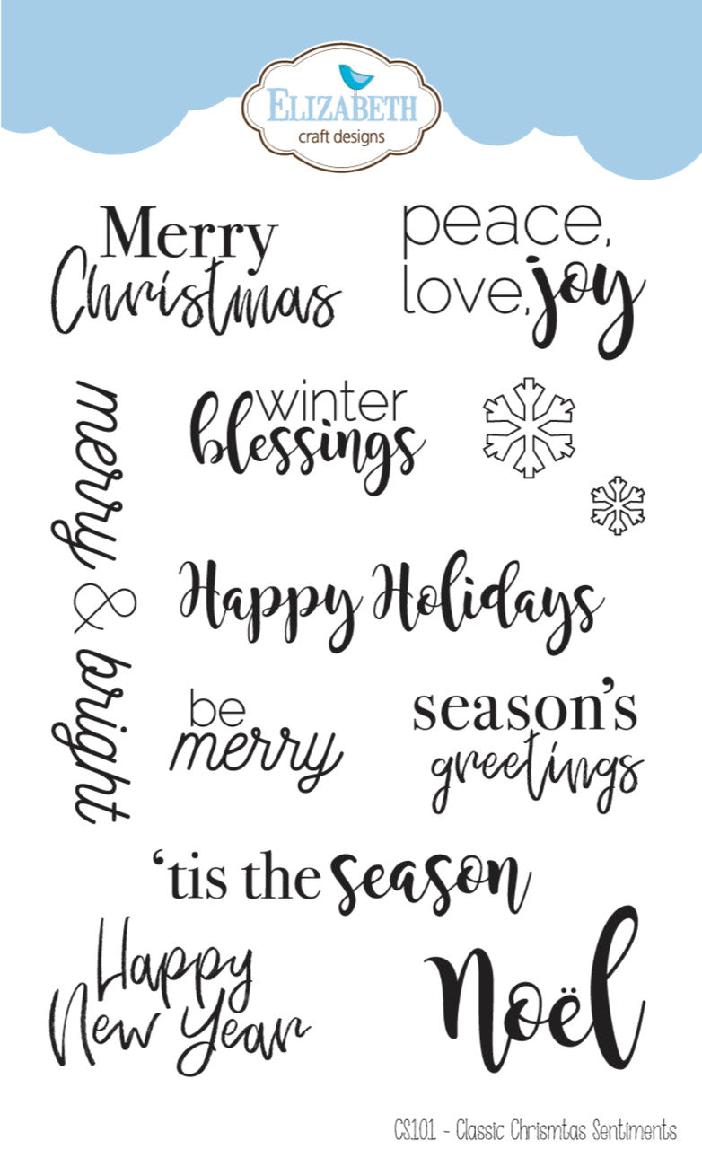 Elizabeth Craft Designs klassieke kerststempelset