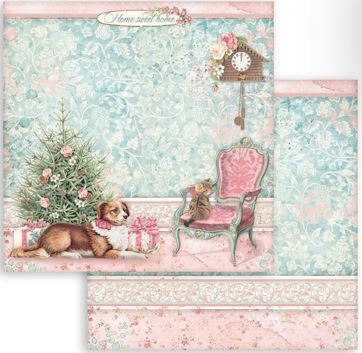 Stamperia Paquete de papel de doble cara Sweet Winter, 12" x 12"
