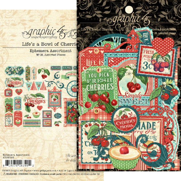 Graphic 45 Life’s a Bowl of Cherries Ephemera Assortment