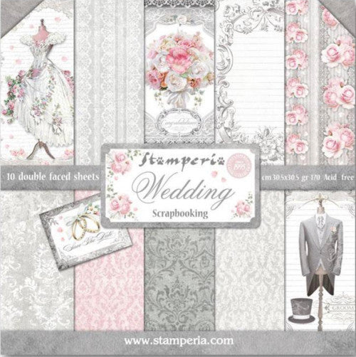Stamperia Wedding Paper Pack 12” x 12”