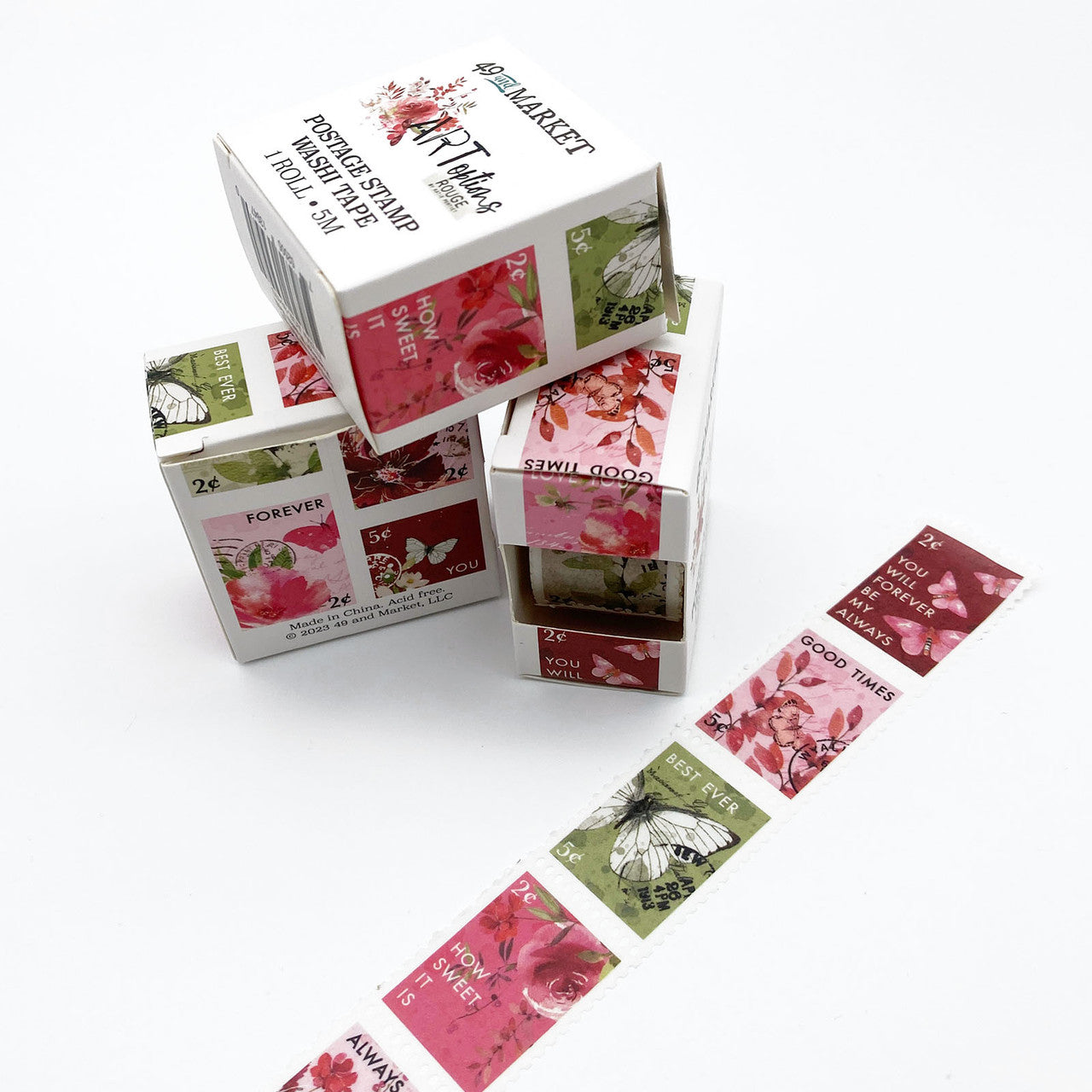 49 and Market ARToptions Rouge Postage Stamp Washi Tape