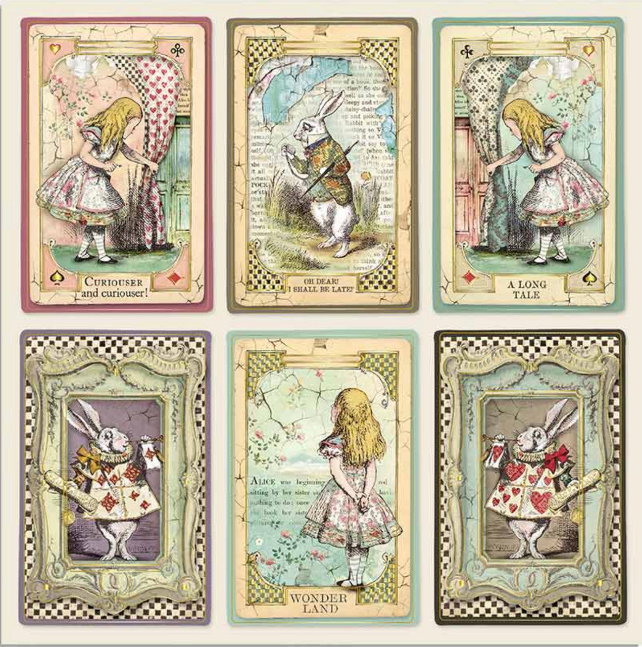 Stamperia Alice Gold 12” x 12” 22 hojas de una cara